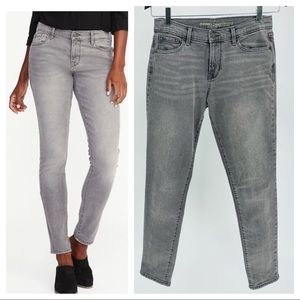Old Navy Curvy Skinny Jeans Mid Rise Grey Washed